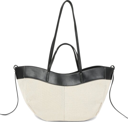 Gina Tricot Canvas Strap Detail Tote Bag Cream ONE SIZE Gina Tricot Canvas Strap Detail Tote Bag Cream ONE SIZE