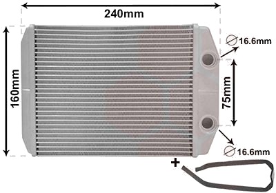 VAN WEZEL 17016700 Varmeapparat register