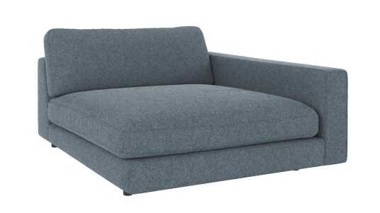 Rowico Home Duncan 1,5 seters sjeselong H Middels blå Bobby 15 129 x 150 x 78 cm Blå