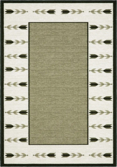 Tulpan Flatvevd Matte 160x230 cm - Grønn