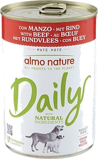 Almo Nature Daily Våtfôr Dog Biff 6 X 400 G