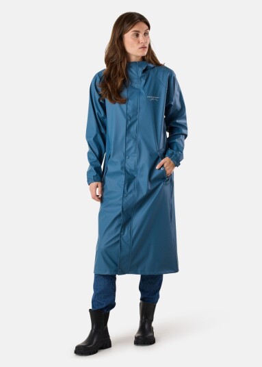 Swedemount Väderöarna Long Coat W Denim Blue 36 Vårjakker
