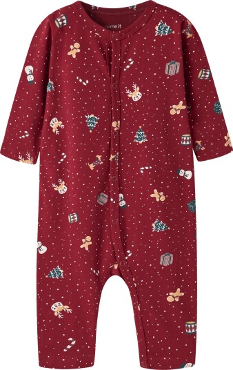 Name It Nbnvismas Rød Dahlia Julepysj Heldress 56 Name It Nbnvismas Rød Dahlia Julepysj Heldress 56