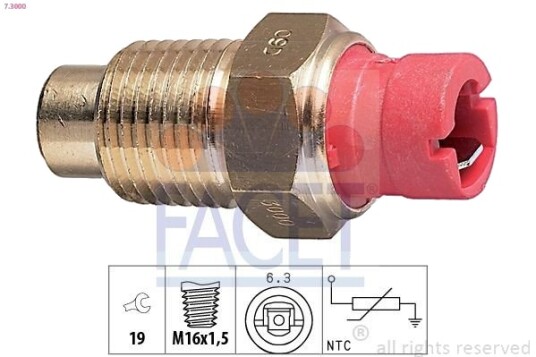 Sensor motortemperatur FACET 7.3000
