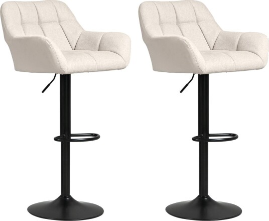 Justerbare retro barkrakker sett med 2 – Cream & Black