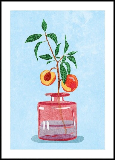 Peach Tree in Vase Plakat Plakat / 100x150cm
