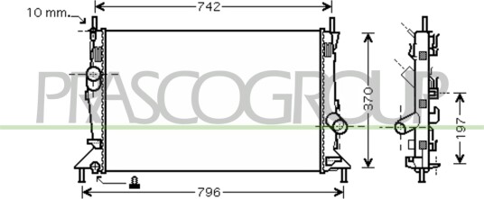 PRASCO FD424R003 Radiator motorkjøling