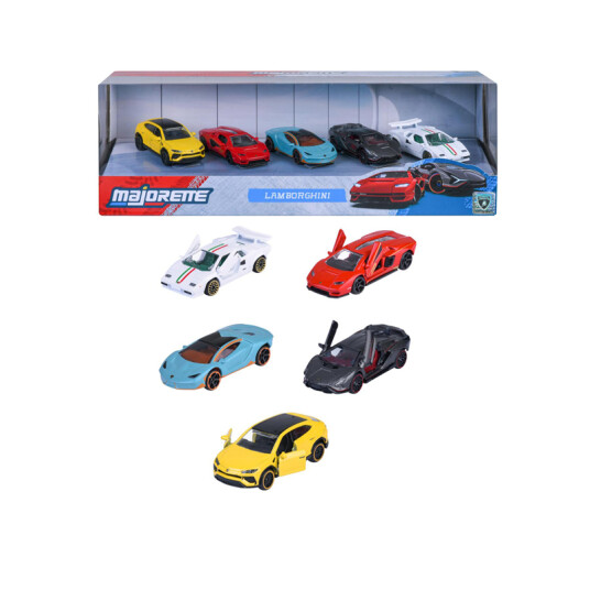 Majorette Lekebil Gavesett Lamborghini 5 Stk 7,5cm
