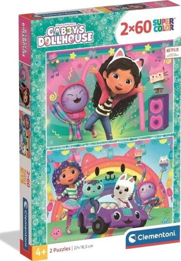 Clementoni Puzzle Gabby"s Dollhouse 2x60 pieces 2025 2D Puslespill
