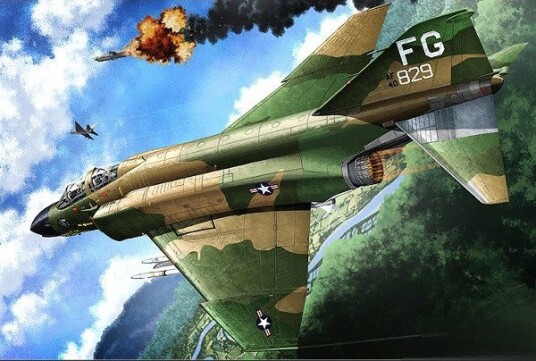 Academy F-4C Phantom byggesett modellfly Vietnamkrigen 1:48