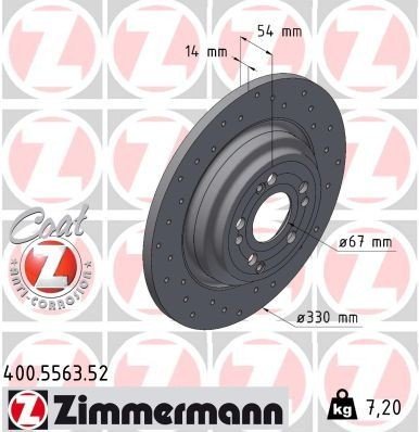 Bremseskive ZIMMERMANN 400.5563.52