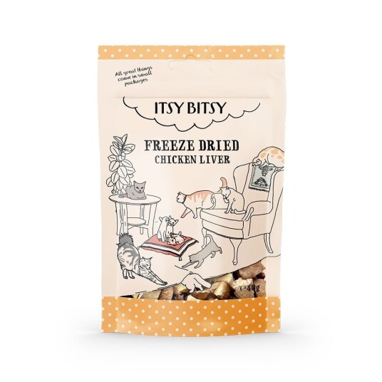 Itsybitsy Freeze Dried Kyllinglever Til Katt