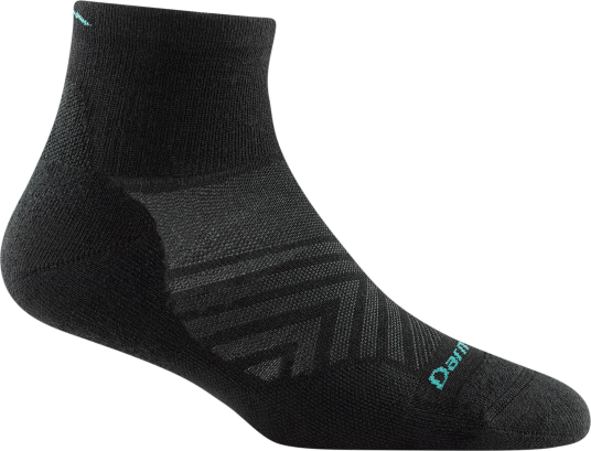 Darn Tough Women"s Run 1/4 Ultra-Lightweight Cushion Running Sock Black L 41-42.5