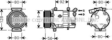 AC kompressor PRASCO CNK255 AC kompressor PRASCO CNK255