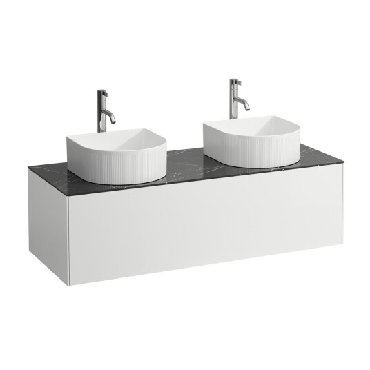 Laufen Sonar Servantskap med 1 skuff 1175x455 mm m/topp Hvit/Nero Marquina