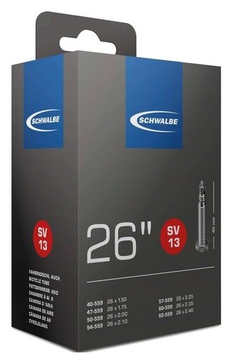 Schwalbe Sv13, 26 X 1,5-2,4, Presta Ventil, Slange Schwalbe Sv13, 26 X 1,5-2,4, Presta Ventil, Slange