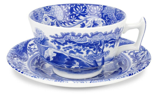 Spode Blue Italian tekopp med skål 20 cl
