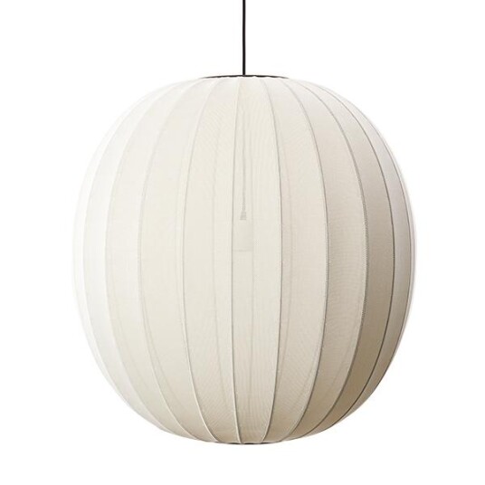 Made By Hand Knit-Wit Round Taklampe Pearl White Ø75 Made By Hand Knit-Wit Round Taklampe Pearl White Ø75
