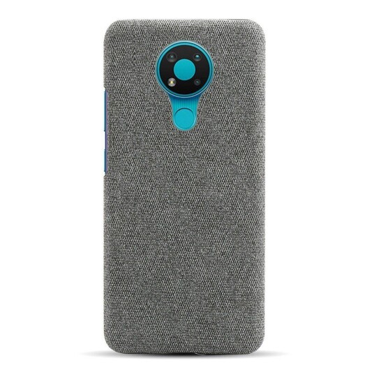 INCOVER Nokia 3.4 Fabric Plastic Bakdeksel - Mørk grå