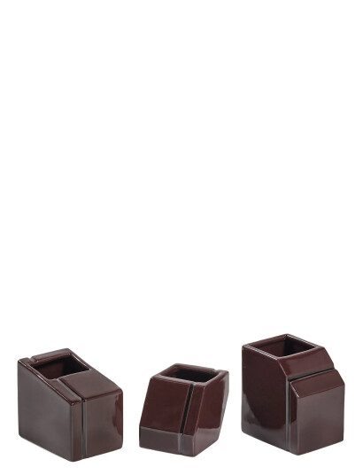 Serax Vase Mini White Silos Set/3 - Brown - ONE SIZE