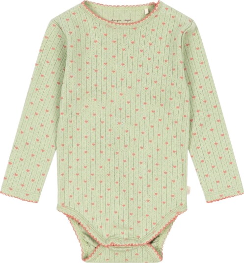 Konges Sløjd Body I/e Hullmønster Minnie Coeur Lint Konges Sløjd 74 Langermet Body Grønn Rosa