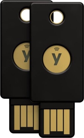 Yubico YubiKey 5 NFC Sikkerhetsnøkkel Svart 2 stk 101205 Yubico YubiKey 5 NFC Sikkerhetsnøkkel Svart 2 stk 101205