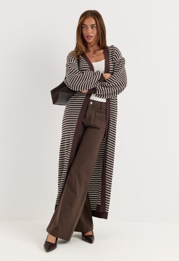 Bubbleroom Knitted Maxi Cardigan