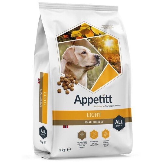Appetitt Hundemat Dog Light 3 kg - Kornfri Tørrfôr med Kylling