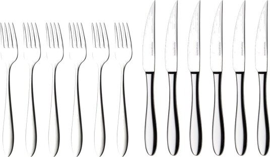 Hardanger Bestikk Fjord biffbestikk 12 deler rustfritt stål Hardanger Bestikk Fjord biffbestikk 12 deler rustfritt stål