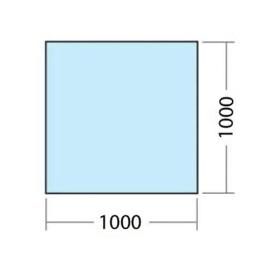 Peisbutikkenas Gulvplate i herdet klart glass 100x100cm 100 888046