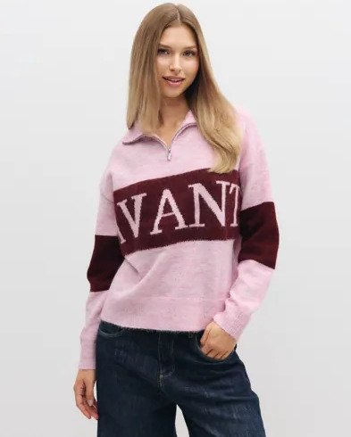 Pieces Rosa Pcallie Ls Half Zip Knit Bc