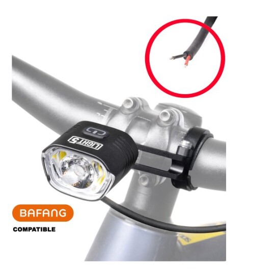 Elsykkellykt Light5 EB1000 1000 lm / Bafang Frontlykt uten kobling Elsykkellykt Light5 EB1000 1000 lm / Bafang Frontlykt uten kobling
