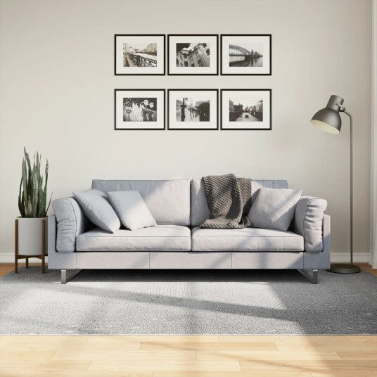 vidaXL Rug IZA kort luv skandinavisk utseende grå 160x230 cm vidaXL Rug IZA kort luv skandinavisk utseende grå 160x230 cm