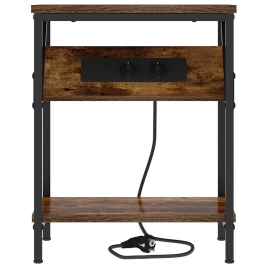  Nattbordskap Røkt eik 38 x 30 x 48 cm Konstruert tre