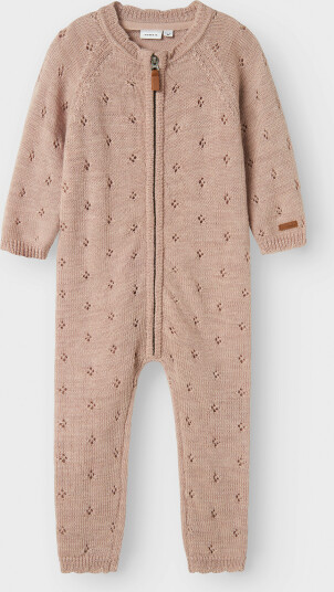 Name It Wrilla Wool Long Sleeve Knit Suit Grå 104