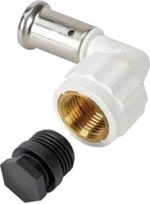 Henco Pres Vinkel 90° Pvdf 26 Mm X 34" Pres/Indvendig Gevind