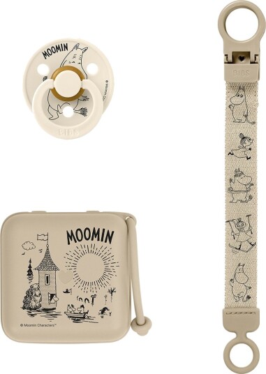 BIBS x MOOMIN Gavepakke   Str. 2   Vanilla   BIBS   6 18 md   Smokk Beige Hvit   62 86