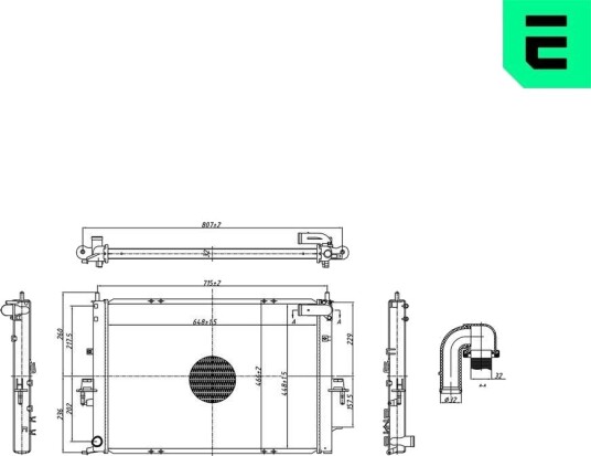 ERA 673560 Radiator motorkjøling ERA 673560 Radiator motorkjøling