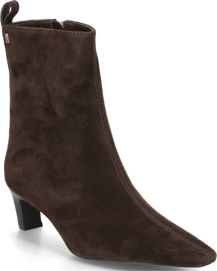 Tommy Hilfiger Kitten Heel Suede Ankle Boot   FONDANT BROWN   39