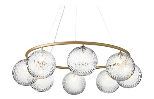 Nuura Miira 8 Sirkulært Taklampe Messing/Optikk
