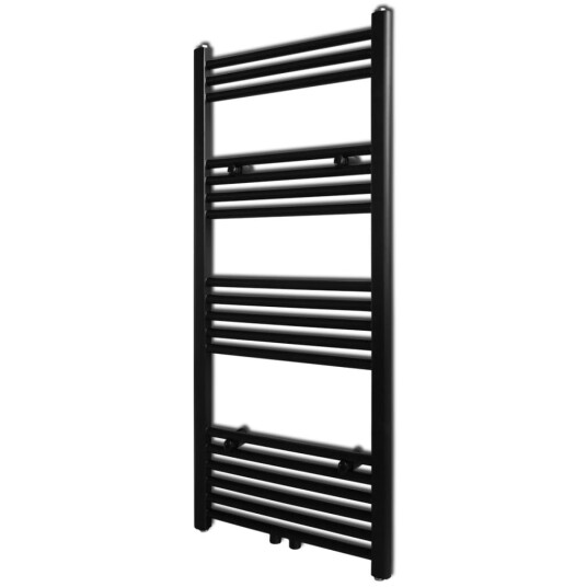 Vidaxl Radiator håndklestativ 500x1160 mm svart rett