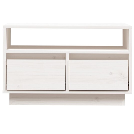 vidaXL TV-benk hvit 60x35x37 cm heltre furu