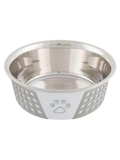 Trixie Stainless Steel Bowl 0.75 L/ 17 cm White