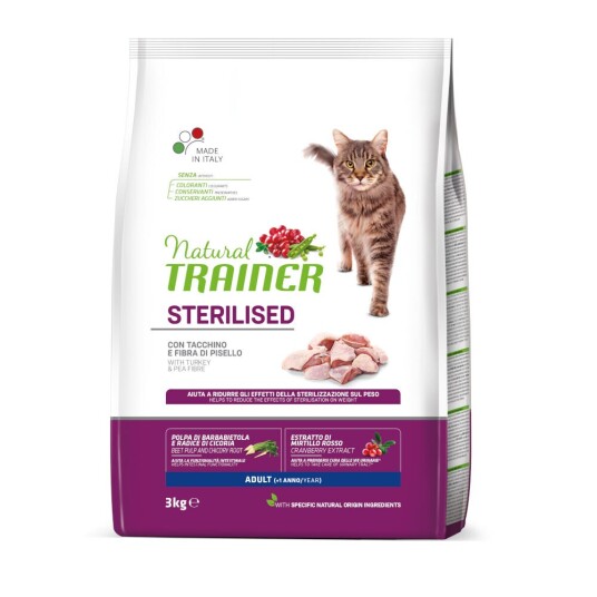 Trainer Natural Cat Sterilisert Hvitt Kjøtt Fra Natural Trainer 3 kg Trainer Natural Cat Sterilisert Hvitt Kjøtt Fra Natural Trainer 3 kg