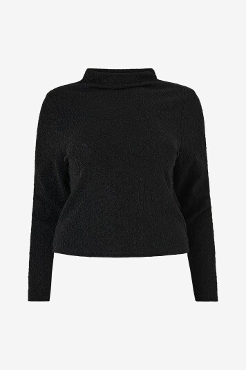 Noisy May Curve - Topp nmGilly L/S Funnel Lurex Top Jrs - Svart