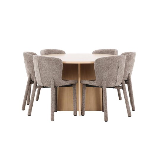 Spisegruppe Venture Home Strada Ø120 cm med 6st Astoria Spisestoler Spisegruppe Venture Home Strada Ø120 cm med 6st Astoria Spisestoler
