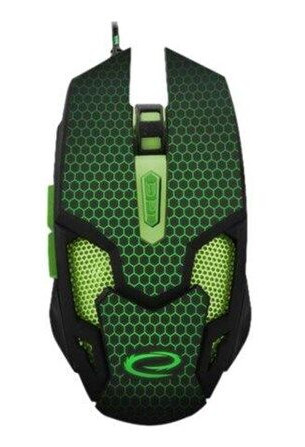 Esperanza MX207 COBRA - mouse - USB - green - Mus - Optisk - 6 - Grønn