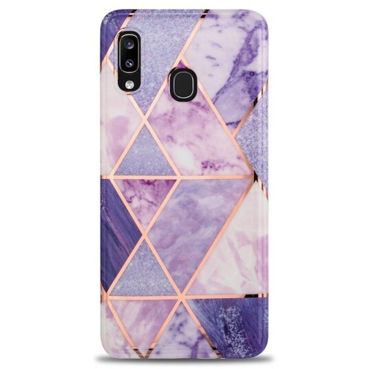 INCOVER Samsung Galaxy A30 Fleksibelt Plast Deksel - Lilla Marmor