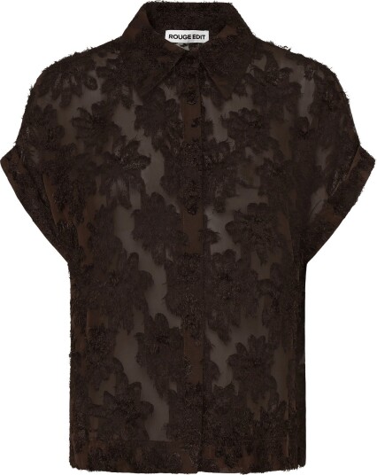 ROUGE EDIT Roukyoto S/S Shirt/2 Brown 38 ROUGE EDIT Roukyoto S/S Shirt/2 Brown 38