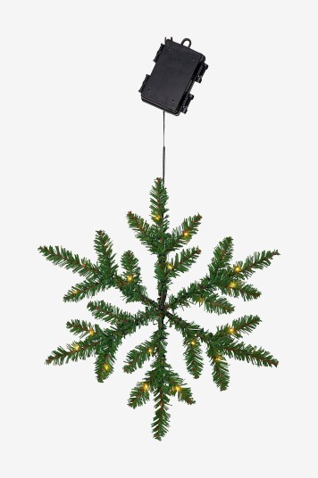Star Trading   Krans Snowflake 40 cm Grønn